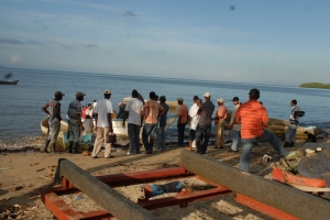 Embarcadero de los pescadores en Las Carnitas, entre Miches y Sabana de la Mar.